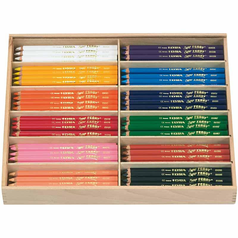 Lyra Super Ferby 1 Buntstifte, L: 18 cm, Mine 6,25 mm, farbig sortiert, 12x12 Stück 1 Box