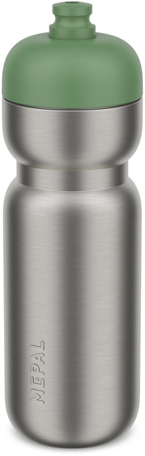Mepal Edelstahl-Pull-Sportflasche – 800 ml – Packung. Öffnen und trinken – leichter Edelstahl – spülmaschinenfest – Trinkflaschen – moosgrün