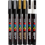 Https: www.cchobby.nl posca-marker-afm-pc-3m-line thick-0-9-1-3-mm-fine-gold-silver-white-6-div-1-doos