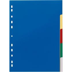 Blanko-Tabs, langlebig, 6730, 5 Tabs, 11 Löcher, mehrfarbig