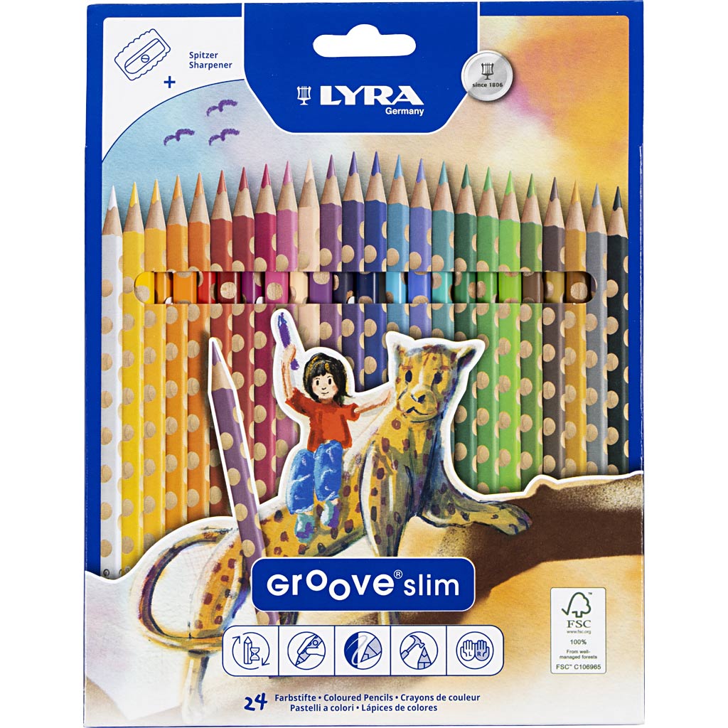 Https: www.cchobby.nl Groove-thin-colored-pencils-l-18-cm-fill-3-3-mm-various-colors-24-piece-1-box