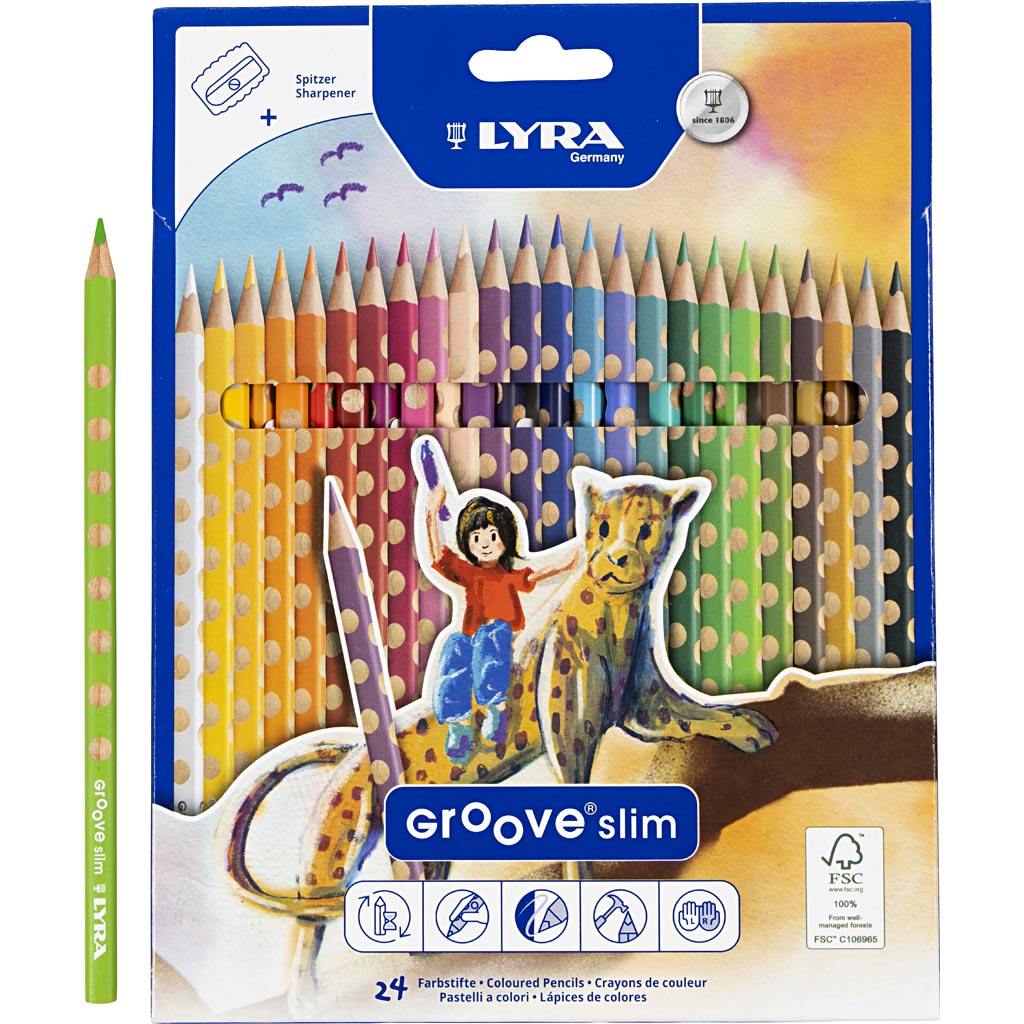 Https: www.cchobby.nl Groove-thin-colored-pencils-l-18-cm-fill-3-3-mm-various-colors-24-piece-1-box