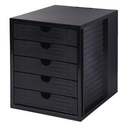 Han ha-1450-13 Kommode mit 5 geschlossenen Schubladen schwarz