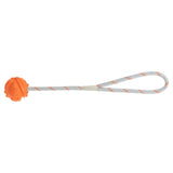 Trixie-Ball am Seil aus Naturkautschuk, schwimmend, orange
