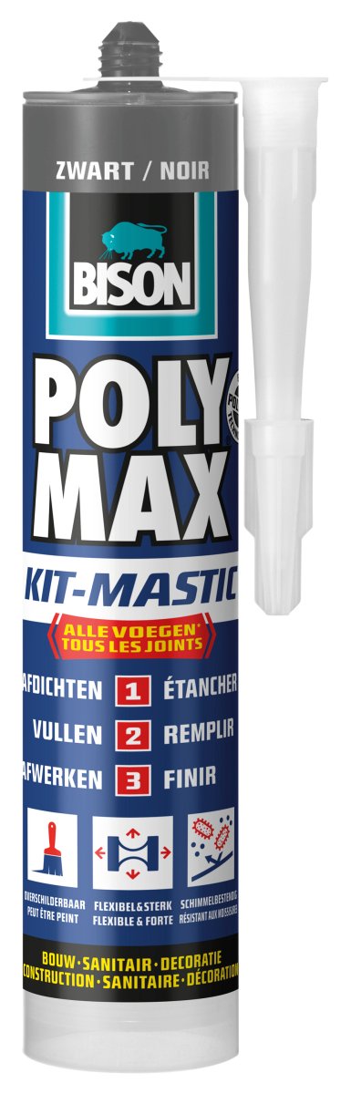 Bison Dichtmittel Poly Max Schwarz 280ml