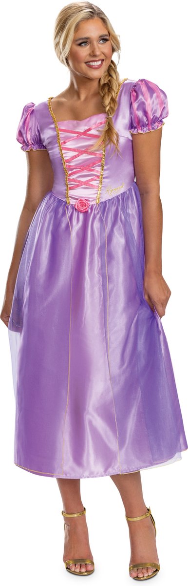 Verkleidung Disney Princess – Tangled, Rapunzel-Kleid Basic Plus, Größe S (4-6), Erwachsene
