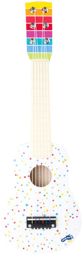 Kleiner Fuß - Holzgitarre mit Punkten, 53cm
