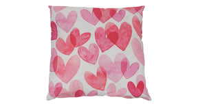Pc. 1 outdoor pillow hearts pink 45x45 cm