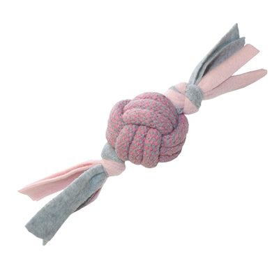 Little Rascals Seil-Ballschlepper mit Fleece-Rosa