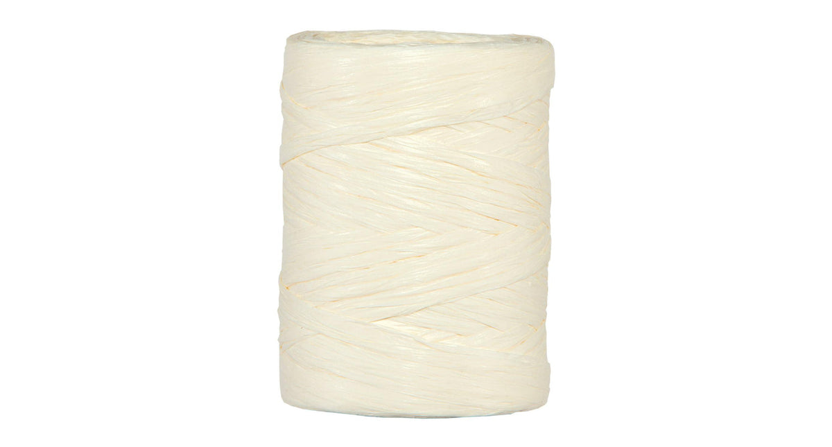 Papier raffia 5-8mm 100mtr light cream