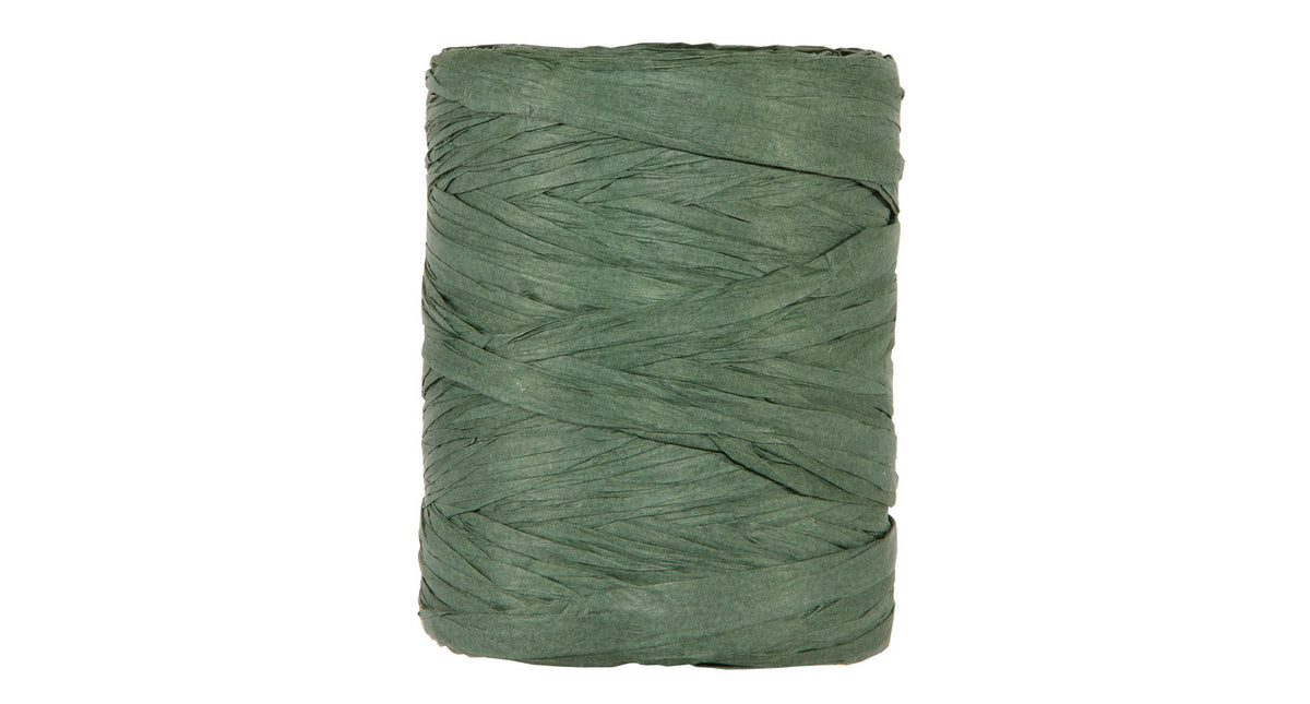 Papier raffia 5-8mm 100mtr dark green