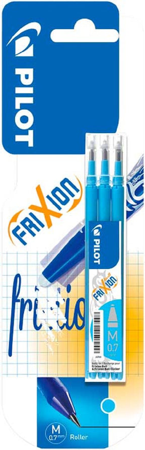 Pilot-Nachfüllungen – Frixion Ball und Frixion Click – hellblau 0,7 mm – im Blister