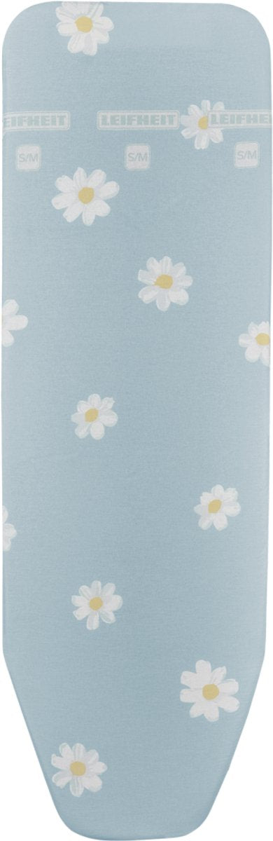 Leifheit strijkplankovertrek - cotton classic - s m - lichtblauw bloemen
