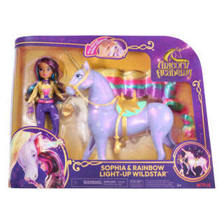 Einhorn-Akademie-Geschenkset Einhorn Wildstar Regenbogen leuchtende Pop-Sophia
