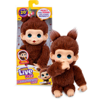 Little Live Pets My Baby Mini-Affe, braune Kirsche | 3 Stück