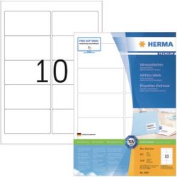 Markenlos ohne Marke Herma Prem. Adressetikett 96x50,8 100 Blatt DIN A4 1000 Stück 4667