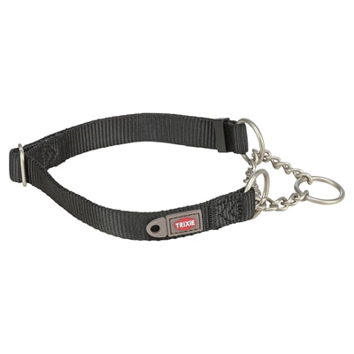 Trixie Hundehalsband Premium Halbschlupfhalsband schwarz