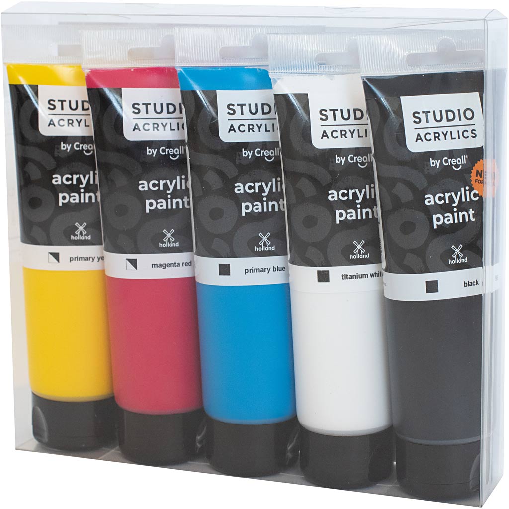 Creall https: www.cchobby.nl -studio-acrylic-paint-various-colors-5x120-ml-1-box