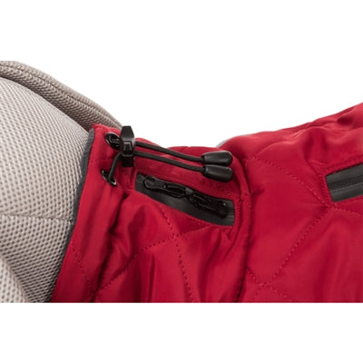 Trixie Hundemantel Minot rot – wattiertes Fleece, reflektierende Streifen, 30 cm