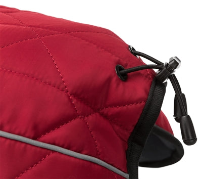 Trixie Hundemantel Minot Rot 40 cm – gepolstertes Fleece, reflektierende Streifen, verstellbarer Bauchgurt