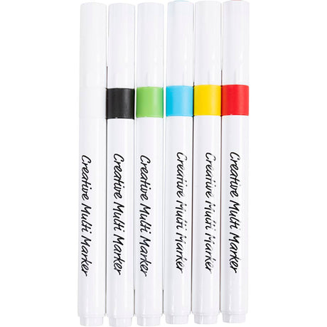 Creativ Company Kreativ-Multimarker, Strichstärke 4 mm, verschiedene Farben, 6 Stück 1 Box