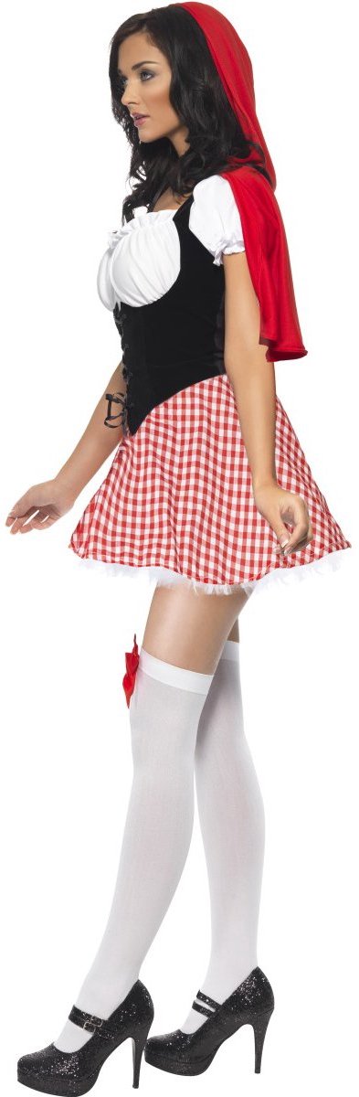 Smiffys sexy rotes Kapuzen-Outfit – Größenauswahl: Größe L