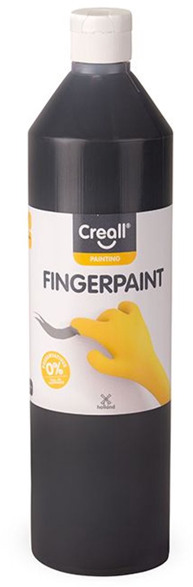 Creall Fingerfarbe konservierungsfrei schwarz, 750 ml