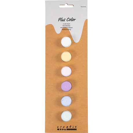 Creativ Company Plus Color Acrylfarbe, Pastellfarben, 6x5 ml 1 Dose