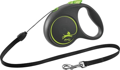 Flexi Retractable Line schwarz Design Kordel grün