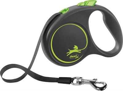 Flexi Retractable Line schwarz Designband grün