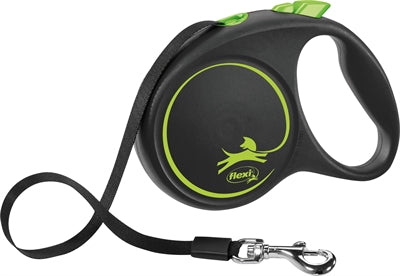 Flexi Retractable Line schwarz Designband grün