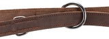 Trixie Hundeleine rustikal verstellbar aus Fettleder dunkelbraun