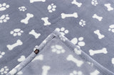Trixie Hundedecke Kenny Fleece Knochenpfoten blau