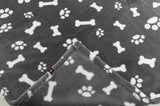 Trixie Hundedecke Kenny Fleece Knochenpfoten grau