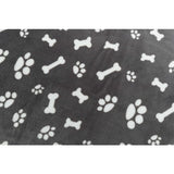 Trixie Dog Decke Kenny Fleece Knochenbeine grau