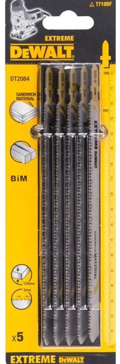 Dewalt dt2084-qz – Bimetall-Stichsägeblätter – 180 mm – T-Schaft – niedriges Material