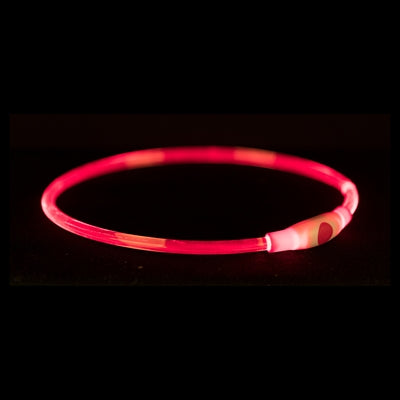 Trixie Leuchthalsband USB-Blitzlicht wiederaufladbar TPU rot