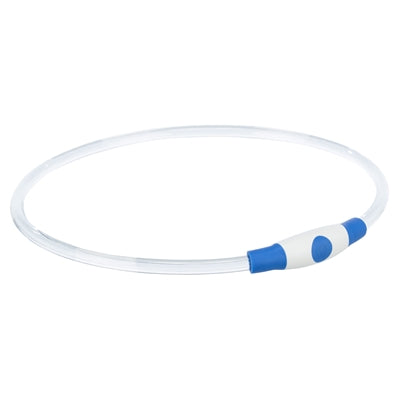 Trixie Leuchthalsband USB-Blitzlicht wiederaufladbar TPU blau