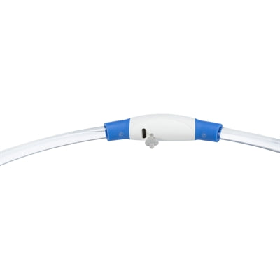 Markenloses Sans-Marque-Trixie-Leuchthalsband, USB-Blitzlicht, wiederaufladbar, TPU, Blau