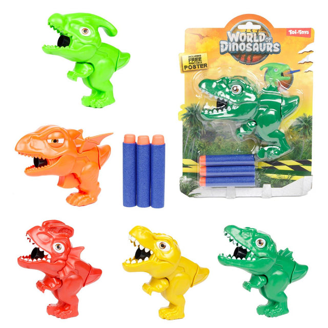 Toi-toys Welt der Dinosaurier Mini-Dino-Pistole mit Pfeilen, 4-tlg.