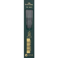 Faber-castell potloodvulling tk 9071 b farber castell zwart 10stuks tk 9400 tk 9500