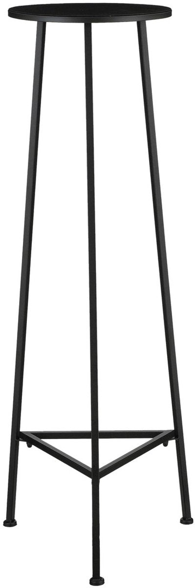Mica decorations adine plantentafel - h120 x ø35 cm - metaal - zwart