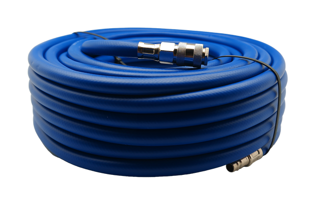 Adler pneumatisch draad 8mm*5m pcv blauw met connectoren