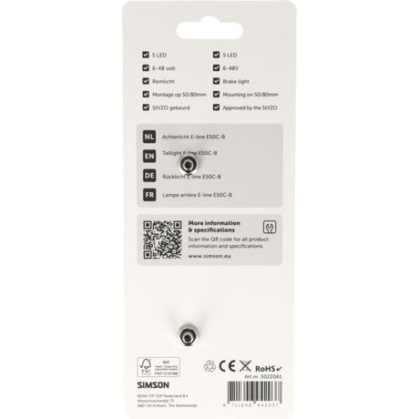Rema Tip Top Niederlande b.v. Simson Aurora Rücklicht E-Line E50C-B
