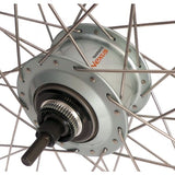 Shimano Hinterrad 28 Zoll Nexus 8 Nabe (Silber) – ZAC19-Felge (Silber) mit Edelstahlspeichen – für Scheibenbremse