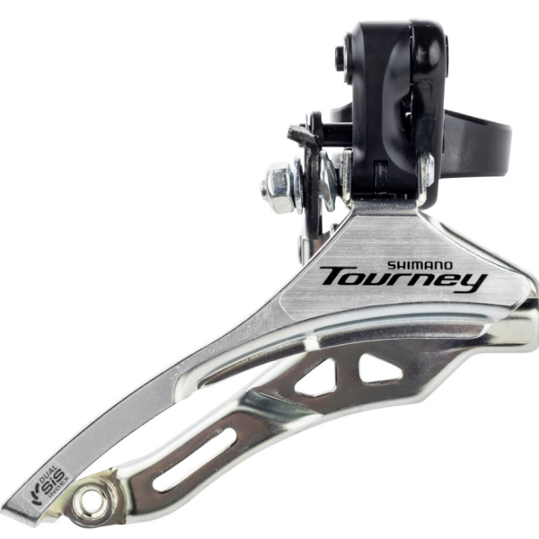 Shimano Umwerfer Tourney FD-TY300 3x6 7 Gänge – Down Swing – Top Pull – hohe Klemmung 28,6 mm – 42 Zähne – (66–69°)