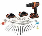 Black+decker slagschroevendraaier 18v bdchd181b3a 3x1,5ah +120 acc
