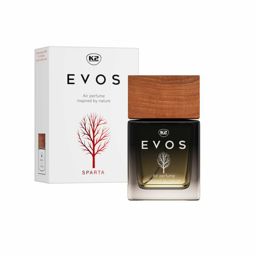 K2 parfum voor auto evos sparta fles 50ml