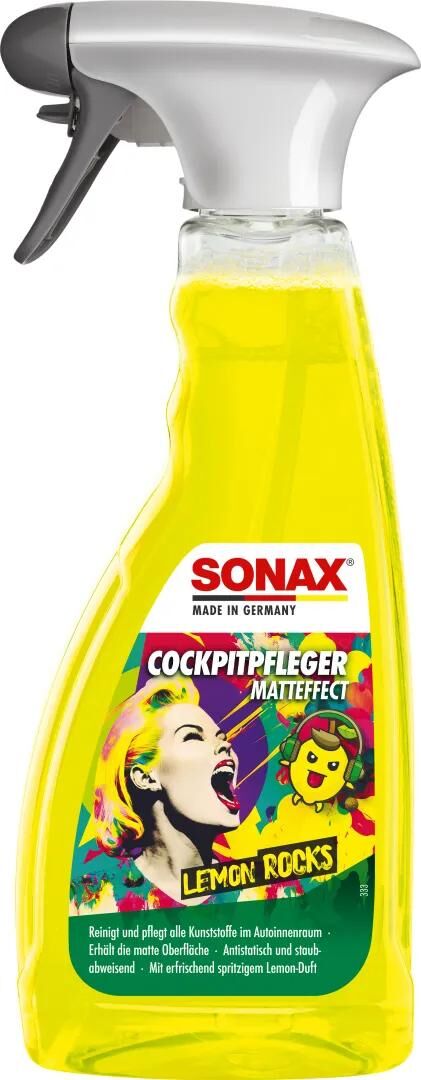 SONAX Kunststoffpflegeprodukt Cockpitpflege Matteffekt Cockpitpflege 500 ml Lemon Rocks