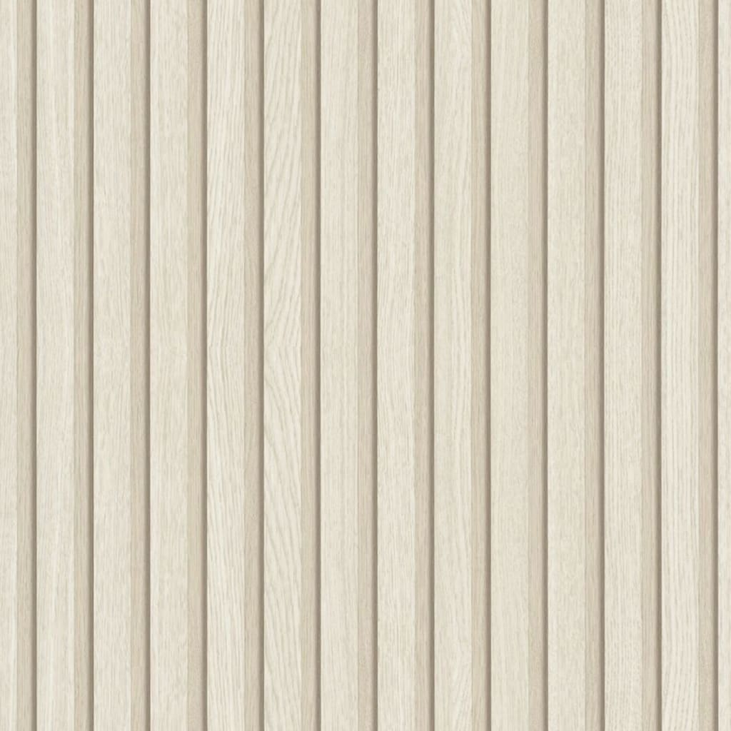 Nordwand Tapete Botanica Holzlatten Beige